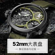 Jeep jeep Watch Men's Dual Movement Dual Time Zone Outdoor Sports Waterproof Canvas Strap Men's Quar