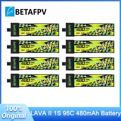 NEW BETAFPV LAVA II 1S 95C Battery 480mAh 3.8V LiHV Battery BT2.0 for Air75, Meteor75 Pro, Cetus Pro