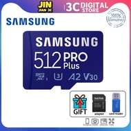 Samsung การ์ด SD การ์ดความจำแฟลชการ์ดความจำการ์ดความจำไมโครบัตร TF การ์ดความจำ16GB 32GB 64การ์ด GB SD 128GB 256GB 512GB 1TB ความเร็วสูงสีฟ้า PRO A2 V30การ์ดความจำ