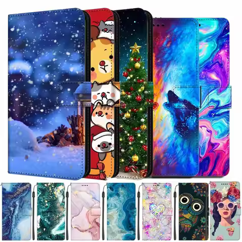 For Vivo Y36 Russia Vesion Leather Cases Marble Wallet Card Slots Holder Magnetic Flip Cover Para Vi