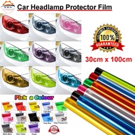 30cm*100cm Car Headlamp Tinted Sticker Protector Cover Tail Signal Fog Lamp Light Colour Film Tint