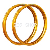 วงล้อ ล้อ17 ล้อโลขอบ17 SUPER DRAG RIM 1.40-17 สีทองเข้ม รุ่น STREET ทรง DID ขอบเรียบ 1 คู่ 2 วง วงล้