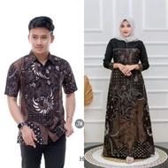 Gamis Batik Couple - Gamis Batik Terbaru - Gamis Batik Kombinasi -