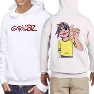New White Hoodie Gorillaz Band Hoodie Jumper Cotton Fleece Casual Unisex