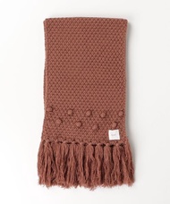 Hinari 紅棕色編織流蘇頸巾 | 日牌Hinari限定福袋內容物