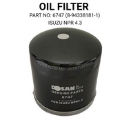 OIL FILTER O-6747 ISUZU HICOM NPR 4.3