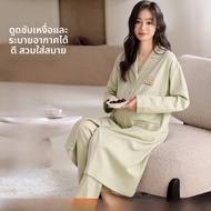 MiiOW | Pure Cotton Maternity Gown For Women Postpartum Nursing Home Clothes Can Wear Outdoors Simpl