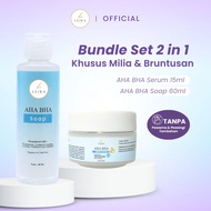 Leika Skincare 2 in 1 AHA BHA Night Cream & AHA BHA Soap Official BPOM