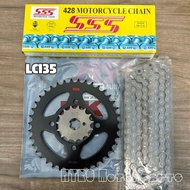 YAMAHA LC135 428 SSS Chain RK Black Sprocket Set