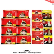 Dono Dog Diaper Female or Male Wraps - Mini, XXS, XS Xsmall, Small, Medium, Large, XL, XXL