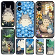 Black TPU silicone soft shell compatible 【DM-A7】cartoon Anime Totoro for OPPO F5 A73 F7 F9 Pro A7X A