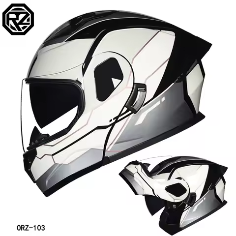 ORZ's latest high-quality motorcycle modular flip helmet ABS material dual lens full helmet DOT batc
