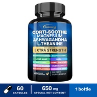 Corti-Soothe Magnesium Glycinate L-Theanine Ashwagandha Phosphatidylserine Lions Mane Ginkgo Biloba