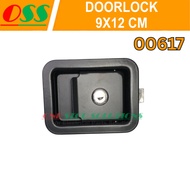 DOOR LOCK / DOOR LOCK HITAM BESI SEDANG GENSET PANEL 9X12 CM