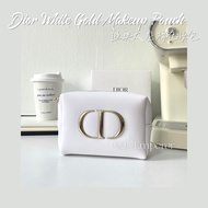 【READYSTOCK】RARE VIP GIFT Di-or Cosmetic makeup Bag Pouch Clutch VIP Gift White & Gold