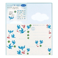 MIDORI 彩色留言板 附貼紙 藍鳥圖案