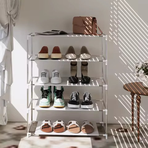 1pc Simple Multi-Layer Shoe Rack, Durable Shoe Storage Shelf, Easy to Assemble Shoe and Boot Organiz