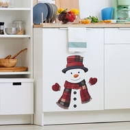 29*29cm Christmas Cartoon Cute Snowman Emoji Pack Bedroom Home Decoration Wall Self-adhesive Sticker