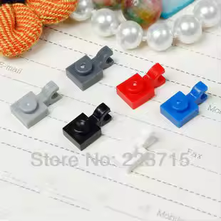 S096 61252 100pcs*Plate 1X1 W/Holder Vertical* DIY enlighten block bricks,Compatible With Assembles 