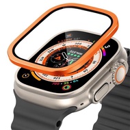 เคสแอปเปิ้ลวอช + ฟิลม์กระจกในตัว Apple Watch Ultra 49mm band Screen Protector Metal Aluminum Alloy C