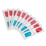 xdd 10 Pcs Universal Kertas 3D Kacamata Lihat Anaglyph Merah Biru 3D Kacamata untuk Video Film