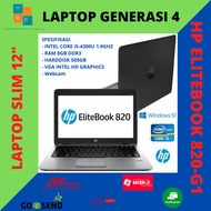 LAPTOP HP ELITEBOOK 820-G1 SLIM 12" CORE I5 RAM 8GB HDD 500GB