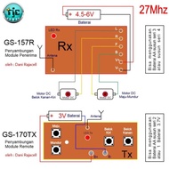 Mega Sale Module Pcb Mainan Rc Remot Kontrol Universal 27Mhz 4Ch