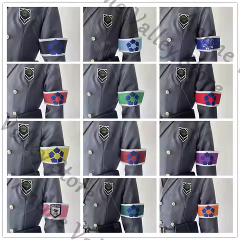 Anime BLUE LOCK Michael Kaiser Shidou Ryuusei Hiori You Cosplay Prop Printed Armband Cartoon Brassar