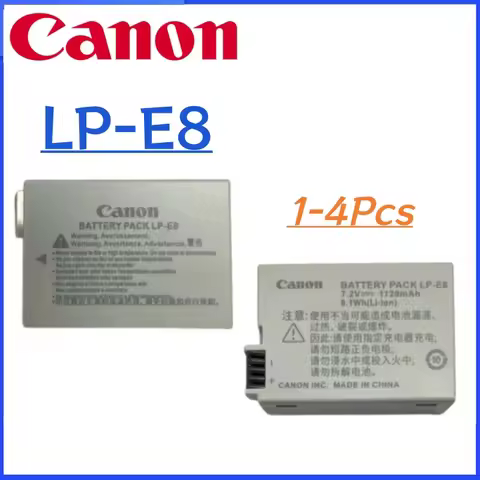 Original 1120mAh 7.2V LP-E8 LP E8 Batteries LPE8 Battery for Canon EOS 550D 600D 650D 700D X4 X5 X6i
