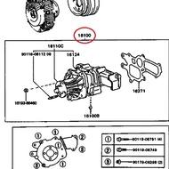 TOYOTA MULTIPLE MODEL ENGINE WATER PUMP ASSY