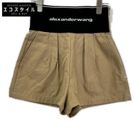 Alexander Wang 黑色 x 米色腰部 Logo 短褲 0 碼 [二手]