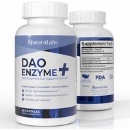 Suplemen DAO Penghalang Histamin – Enzim DAO + Diamine Oxidase & Vitamin C untuk Kesihatan Usus & So