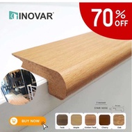 INOVAR จมูกบันได MDF แบบทับ (ทางร้านจะตัดแบ่งครึ่งขนาด1.20 เมตรส่งให้ )สินค้าลดล้างสต๊อก มี 5 สี