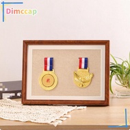 [dimccap] Medal Display Frame Wood Grain A4 2 Medals