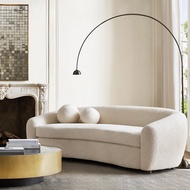 Curved Lamb Fleece Sofa Trio Sofa Designer