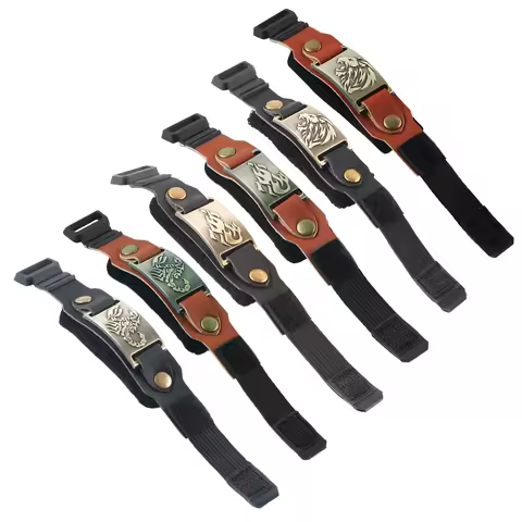 Guitar String Mute Strap PU Leather Bass Dampener Metal Rings Anti-howling Noise Reduction for 6/7 S