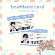 BOYFRIEND CARD CHINESE ACTOR LIN YI, CHEN ZHE YUAN, ZHOU YI RAN, HOU MING HAO, DYLAN WANG, SONG WEI 