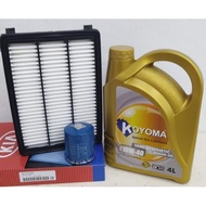 KIA SPORTAGE QL 2.0 (P) 15y-19y HYUNDAI TUCSON TL 16y-20y OIL FILTER+ AIR FILTER+ KOYOMA 10W40 SEMI 