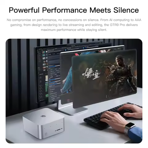 Beelink GTR9 Pro Silent Future AI PC AMD Ryzen Al Max+ 395 Processor LPDDR5X 128GB 2TB PCIE 4.0 WIFI