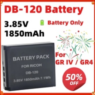 For RICOH GR IV DB-120 Battery 1850mAh 3.85V High Capacity Replacement Lithium-ion Battery for Ricoh