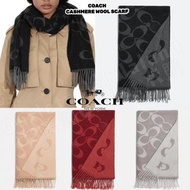 🎁生日禮物之選🎁Coach Signature Oversized Muffler Wool Scarf 雙面提花羊毛圍巾頸巾 🇮🇹made in Italy 意大利製造 🇮🇹
