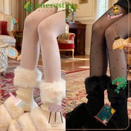 INTERESTING Fur Boots Cover, Thickened Solid Color Leg Warmers, Harajuku Knitted Pile Sock