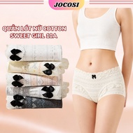 Sweet Girl Cotton Women's Panties 10A Antibacterial Soft Lace Women's Pantyhose JOCOSI L6011