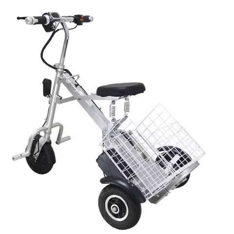 36V 250W Folding Electric Tricycle For Senior Lightweight Mini Portable 3 Wheel Electric Bike For Ad