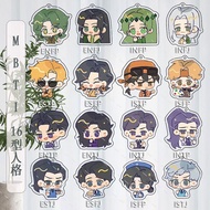 MBTI 16-Type Personality Peripheral Acrylic Keychain, Cute Q-version MBTI16型人格周边亚克力钥匙扣可爱Q版学生书包挂件钥匙链礼