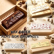 Wax Paper for BROWNIES BOX BASE etc. Laminated Baking Paper with Patterns, size 10x20, 10x22, 10x27,