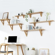 Solid Wood Oak Partition Shelf Shelf Kitchen Shelf Wall-Mounted TV Wall Shelf Bookshelf Wall