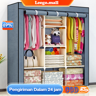 LG Lemari Baju Multifungsi Dengan Tempat Gantungan Baju Dan Penutup Debu Lemari Portable Lemari Paka