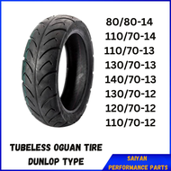 TUBELESS OGUAN TIRE  DUNLOP TYPE HIGH QUALITY FOR MOTORCYCLE