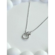 AG SILVER Romantic Heart Lock s925 Sterling Silver White Gold Plated Necklace Chain Pendant